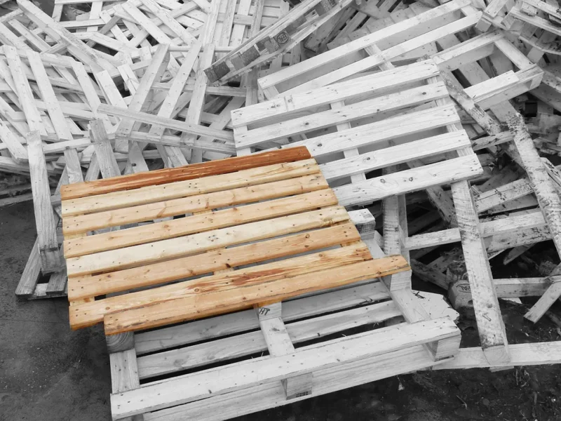 Holzpalette als Beispiel für Holzrecycling und Kreislaufwirtschaft