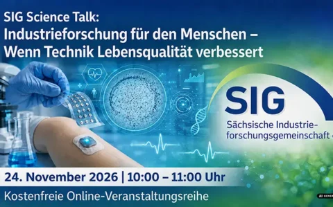 SIG Science Talk zur Industrieforschung für den Menschen am 24. November 2026