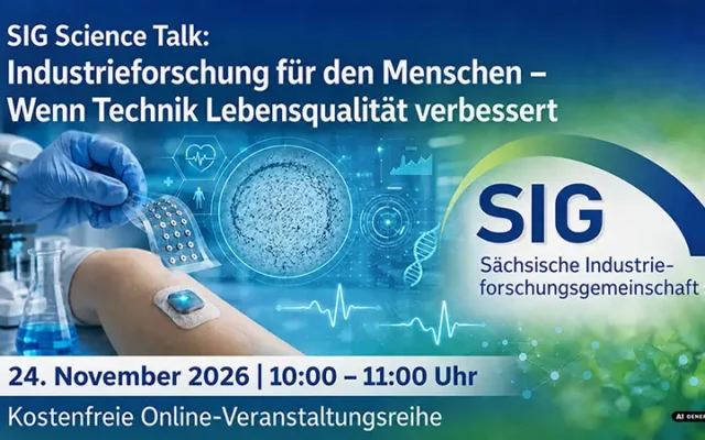 SIG Science Talk zur Industrieforschung für den Menschen am 24. November 2026