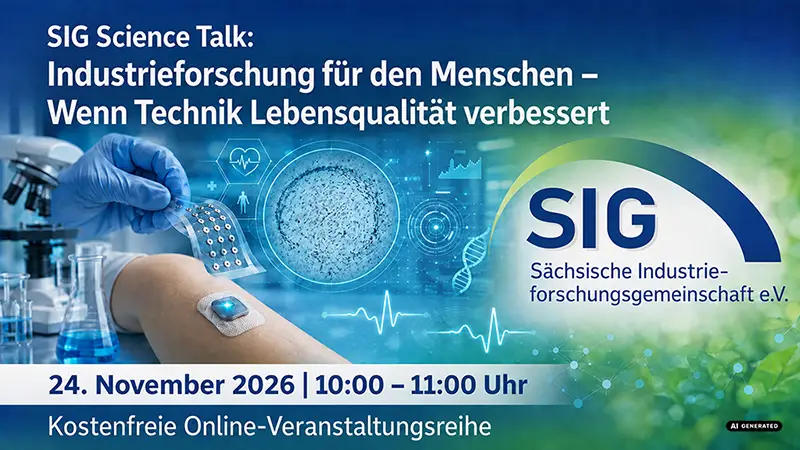 SIG Science Talk zur Industrieforschung für den Menschen am 24. November 2026