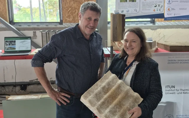 Lars Blüthgen und Dr. Anett Werner (Biotopa) bei Baustellentag Lautech