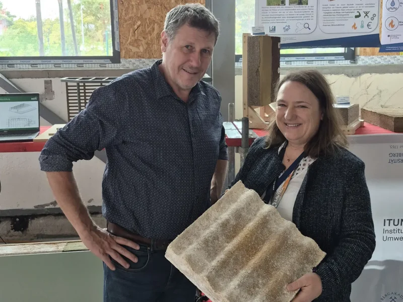 Lars Blüthgen und Dr. Anett Werner (Biotopa) bei Baustellentag Lautech